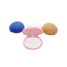 Sea Shell Shaped Wedding Pink Velvet Color Square Ring Box